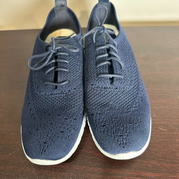 Cole Haan Women 2 ZEROGRAND Stitchlite Wingtip Oxford Blue Size 8.5 Navy - Picture 8 of 12